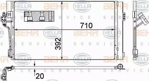 BEHR HELLA Service 8FC 351 343-014 - Kondensators, Gaisa kond. sistēma autodraugiem.lv