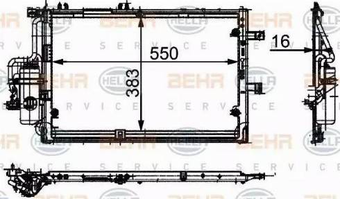 BEHR HELLA Service 8FC 351 300-621 - Kondensators, Gaisa kond. sistēma autodraugiem.lv