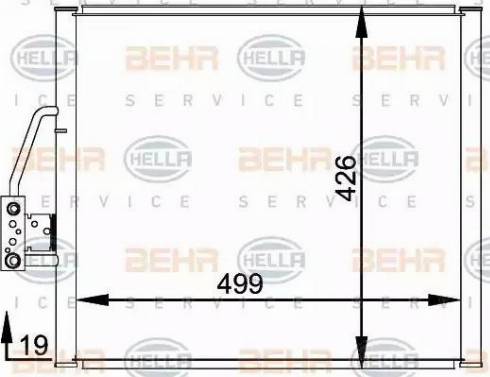 BEHR HELLA Service 8FC 351 300-001 - Kondensators, Gaisa kond. sistēma autodraugiem.lv