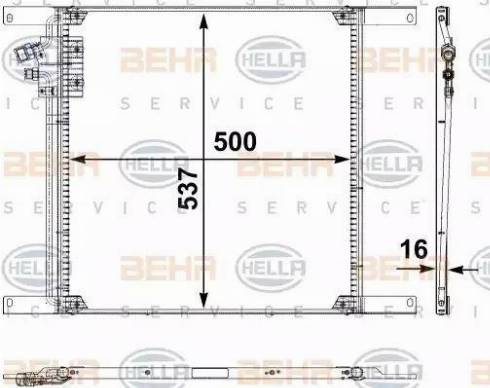 BEHR HELLA Service 8FC 351 300-221 - Kondensators, Gaisa kond. sistēma autodraugiem.lv