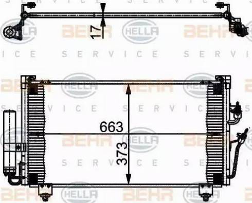 BEHR HELLA Service 8FC 351 301-581 - Kondensators, Gaisa kond. sistēma autodraugiem.lv