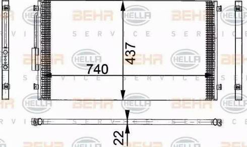 BEHR HELLA Service 8FC 351 301-141 - Kondensators, Gaisa kond. sistēma autodraugiem.lv