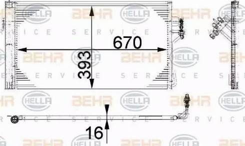 BEHR HELLA Service 8FC 351 301-121 - Kondensators, Gaisa kond. sistēma autodraugiem.lv