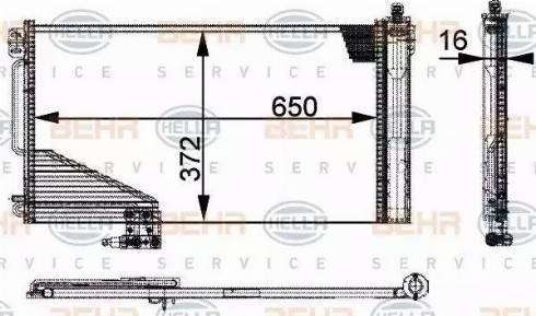 BEHR HELLA Service 8FC 351 301-354 - Kondensators, Gaisa kond. sistēma autodraugiem.lv