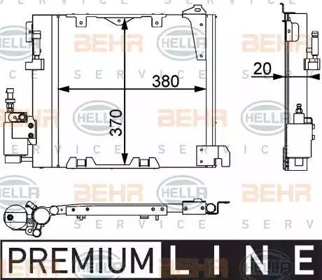 BEHR HELLA Service 8FC 351 301-371 - Kondensators, Gaisa kond. sistēma autodraugiem.lv