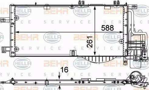 BEHR HELLA Service 8FC 351 301-204 - Kondensators, Gaisa kond. sistēma autodraugiem.lv