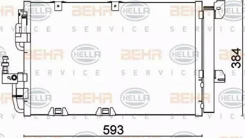 BEHR HELLA Service 8FC 351 301-224 - Kondensators, Gaisa kond. sistēma autodraugiem.lv