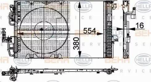 BEHR HELLA Service 8FC 351 301-221 - Kondensators, Gaisa kond. sistēma autodraugiem.lv