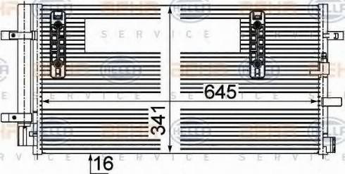 BEHR HELLA Service 8FC 351 303-504 - Kondensators, Gaisa kond. sistēma autodraugiem.lv