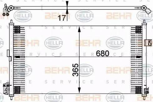 BEHR HELLA Service 8FC 351 302-251 - Kondensators, Gaisa kond. sistēma autodraugiem.lv