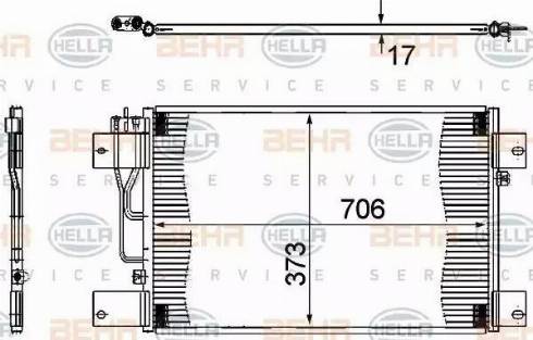 BEHR HELLA Service 8FC 351 307-361 - Kondensators, Gaisa kond. sistēma autodraugiem.lv