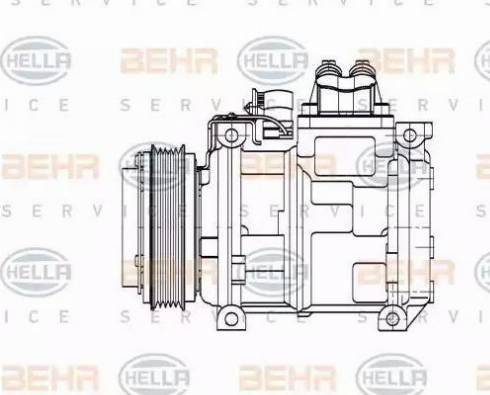 BEHR HELLA Service 8FK 351 110-131 - Kompresors, Gaisa kond. sistēma autodraugiem.lv