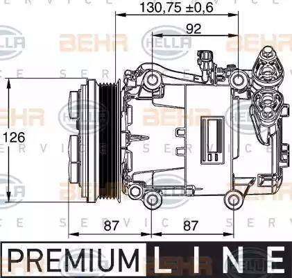 BEHR HELLA Service 8FK 351 113-451 - Kompresors, Gaisa kond. sistēma autodraugiem.lv