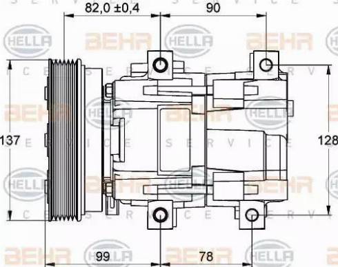 BEHR HELLA Service 8FK 351 113-281 - Kompresors, Gaisa kond. sistēma autodraugiem.lv