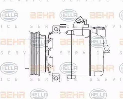 BEHR HELLA Service 8FK 351 132-081 - Kompresors, Gaisa kond. sistēma autodraugiem.lv