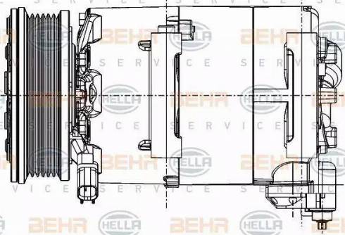 BEHR HELLA Service 8FK 351 334-371 - Kompresors, Gaisa kond. sistēma autodraugiem.lv