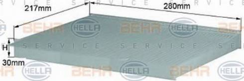BEHR HELLA Service 8FL 352 214-011 - Filtrs, Salona telpas gaiss autodraugiem.lv