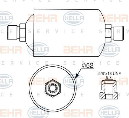 BEHR HELLA Service 8FT 351 006-514 - Sausinātājs, Kondicionieris autodraugiem.lv