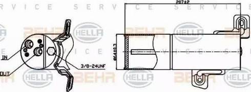 BEHR HELLA Service 8FT 351 193-251 - Sausinātājs, Kondicionieris autodraugiem.lv