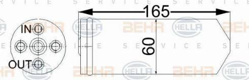 BEHR HELLA Service 8FT 351 192-614 - Sausinātājs, Kondicionieris autodraugiem.lv