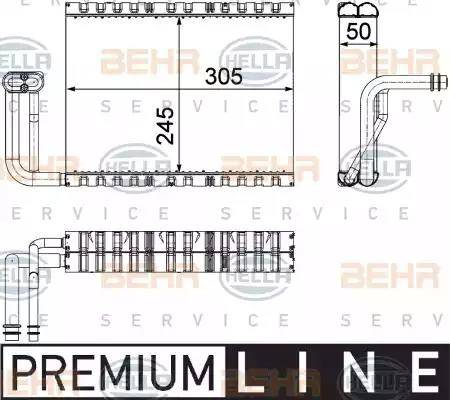 BEHR HELLA Service 8FV 351 330-661 - Iztvaikotājs, Gaisa kondicionēšanas sistēma autodraugiem.lv