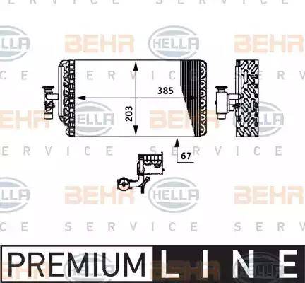BEHR HELLA Service 8FV 351 330-111 - Iztvaikotājs, Gaisa kondicionēšanas sistēma autodraugiem.lv