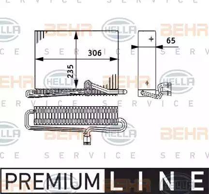 BEHR HELLA Service 8FV 351 330-121 - Iztvaikotājs, Gaisa kondicionēšanas sistēma autodraugiem.lv