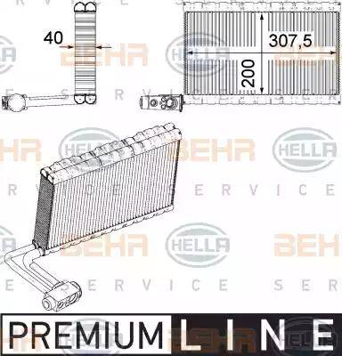 BEHR HELLA Service 8FV 351 331-191 - Iztvaikotājs, Gaisa kondicionēšanas sistēma autodraugiem.lv