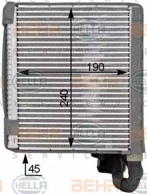 BEHR HELLA Service 8FV 351 331-341 - Iztvaikotājs, Gaisa kondicionēšanas sistēma autodraugiem.lv