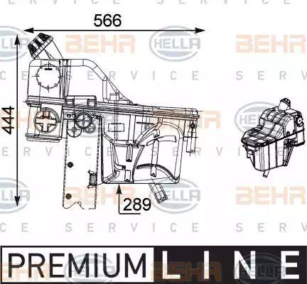 BEHR HELLA Service 8MA 376 705-091 - Kompensācijas tvertne, Dzesēšanas šķidrums autodraugiem.lv