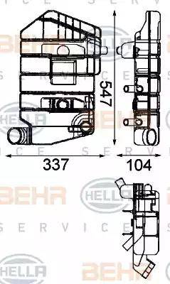 BEHR HELLA Service 8MA 376 705-071 - Kompensācijas tvertne, Dzesēšanas šķidrums autodraugiem.lv