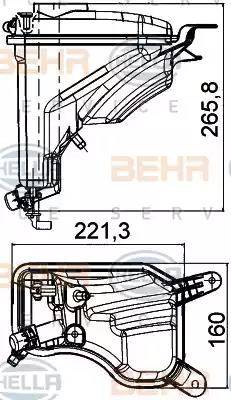 BEHR HELLA Service 8MA 376 789-751 - Kompensācijas tvertne, Dzesēšanas šķidrums autodraugiem.lv