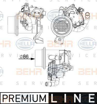 BEHR HELLA Service 8ME 376 747-391 - Radiators, Izplūdes gāzu recirkulācija autodraugiem.lv