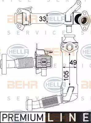 BEHR HELLA Service 8ME 376 750-761 - Radiators, Izplūdes gāzu recirkulācija autodraugiem.lv