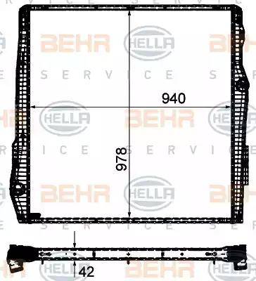 BEHR HELLA Service 8MK 376 906-301 - Radiators, Motora dzesēšanas sistēma autodraugiem.lv