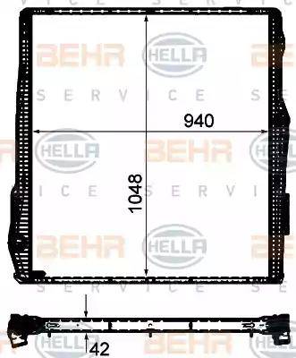 BEHR HELLA Service 8MK 376 906-314 - Radiators, Motora dzesēšanas sistēma autodraugiem.lv