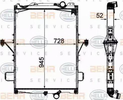 BEHR HELLA Service 8MK 376 906-331 - Radiators, Motora dzesēšanas sistēma autodraugiem.lv