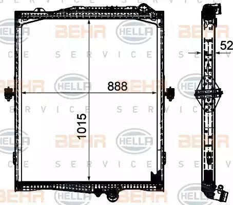 BEHR HELLA Service 8MK 376 906-321 - Radiators, Motora dzesēšanas sistēma autodraugiem.lv