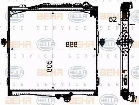 BEHR HELLA Service 8MK 376 906-291 - Radiators, Motora dzesēšanas sistēma autodraugiem.lv