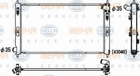 BEHR HELLA Service 8MK 376 900-681 - Radiators, Motora dzesēšanas sistēma autodraugiem.lv