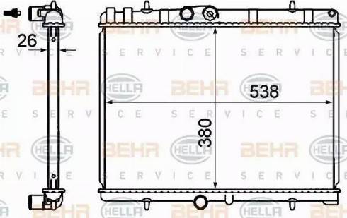 BEHR HELLA Service 8MK 376 900-314 - Radiators, Motora dzesēšanas sistēma autodraugiem.lv