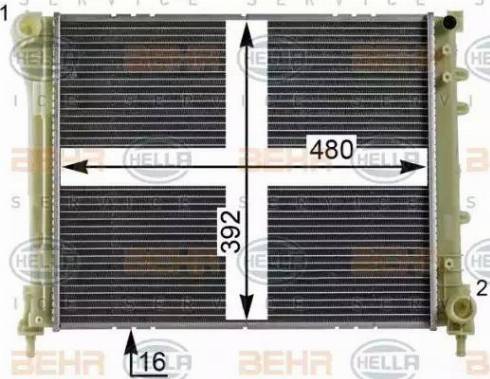 BEHR HELLA Service 8MK 376 900-211 - Radiators, Motora dzesēšanas sistēma autodraugiem.lv