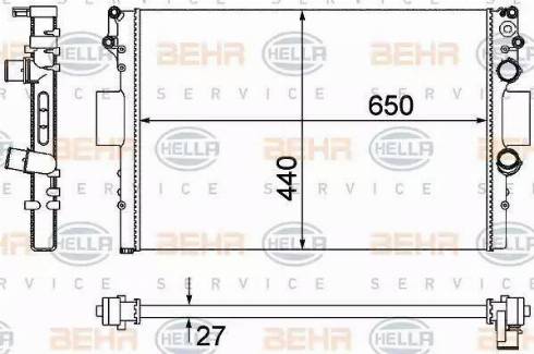 BEHR HELLA Service 8MK 376 900-234 - Radiators, Motora dzesēšanas sistēma autodraugiem.lv