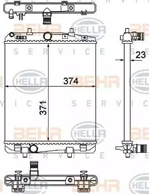 BEHR HELLA Service 8MK 376 901-051 - Radiators, Motora dzesēšanas sistēma autodraugiem.lv