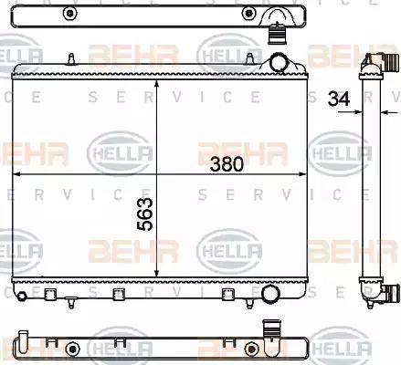 BEHR HELLA Service 8MK 376 901-031 - Radiators, Motora dzesēšanas sistēma autodraugiem.lv