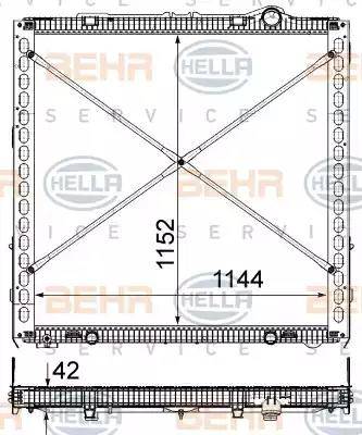 BEHR HELLA Service 8MK 376 903-041 - Radiators, Motora dzesēšanas sistēma autodraugiem.lv