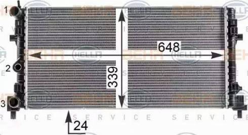 BEHR HELLA Service 8MK 376 902-014 - Radiators, Motora dzesēšanas sistēma autodraugiem.lv