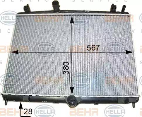 BEHR HELLA Service 8MK 376 910-204 - Radiators, Motora dzesēšanas sistēma autodraugiem.lv