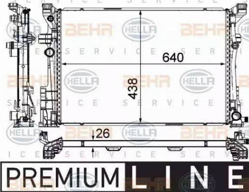 BEHR HELLA Service 8MK 376 924-021 - Radiators, Motora dzesēšanas sistēma autodraugiem.lv