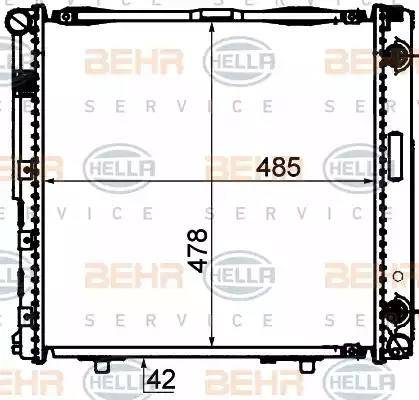 BEHR HELLA Service 8MK 376 888-444 - Radiators, Motora dzesēšanas sistēma autodraugiem.lv